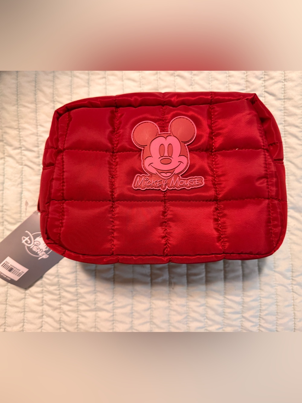 Disney Red Quilted Mickey Mouse Pouch